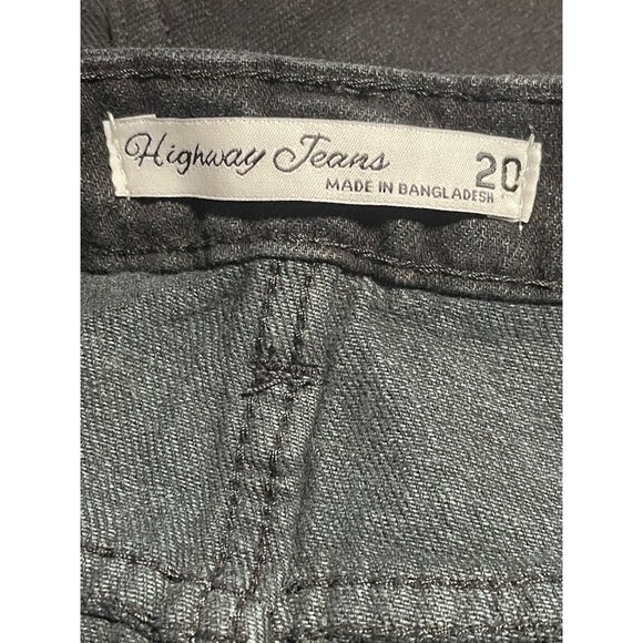 Highway Jeans Womens Frayed Hem Black Denim Skort Shorts Plus Size 20 - Picture 4 of 8